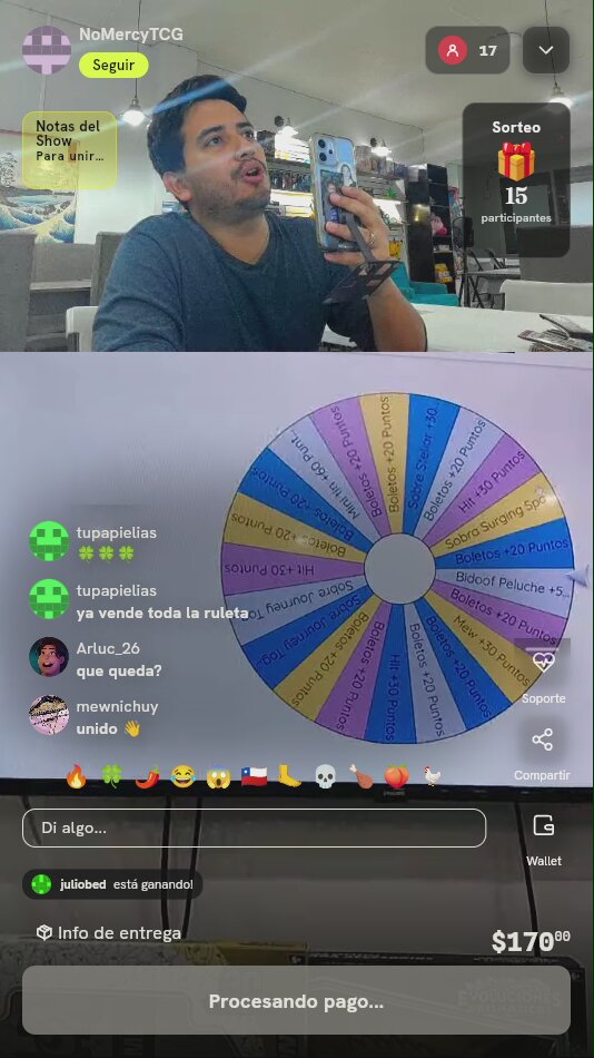 Dos giros en ruleta Pokémon TCG