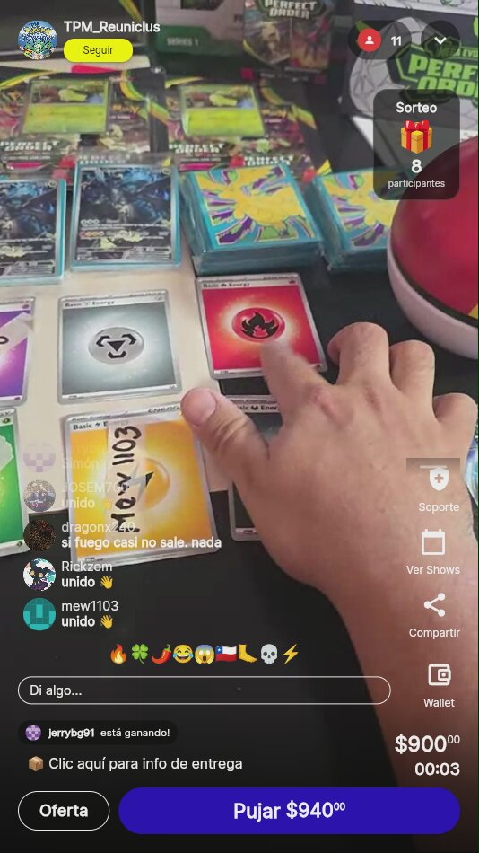 Cartas de Energía Pokémon Variadas