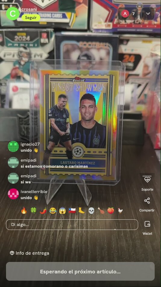 Carta Lautaro Martínez Topps Finest Showmen