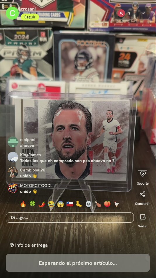 Carta coleccionable de Harry Kane
