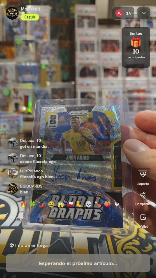 Panini Prizm Jhon Arias Autograph