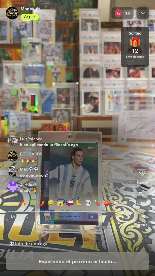 Carta Topps Fernando Redondo Autograph