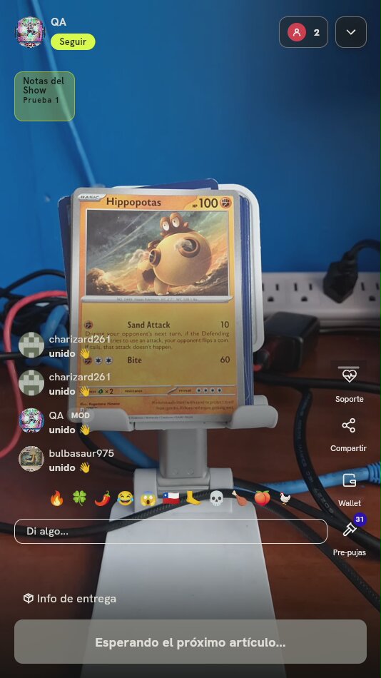 Carta Pokémon Hippopotas HP 100