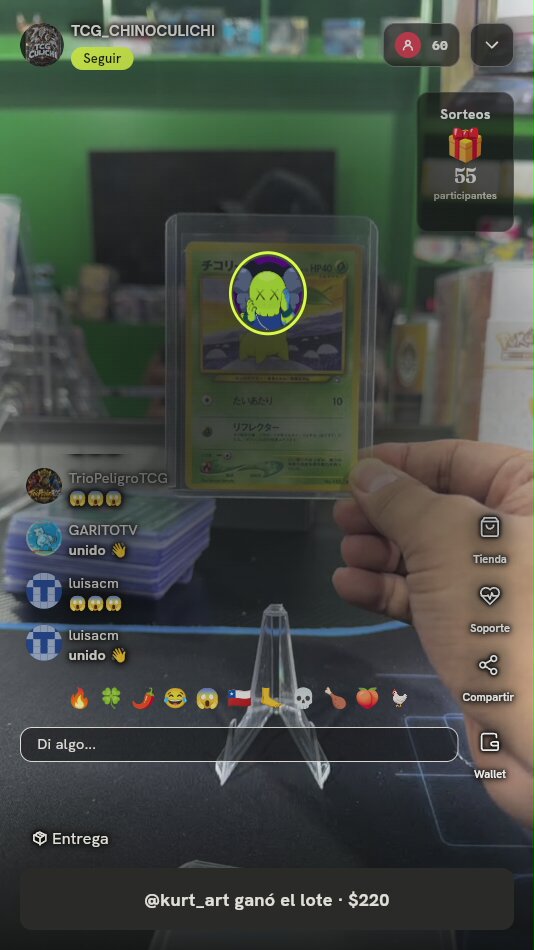 Carta Pokémon Chikorita Japonesa