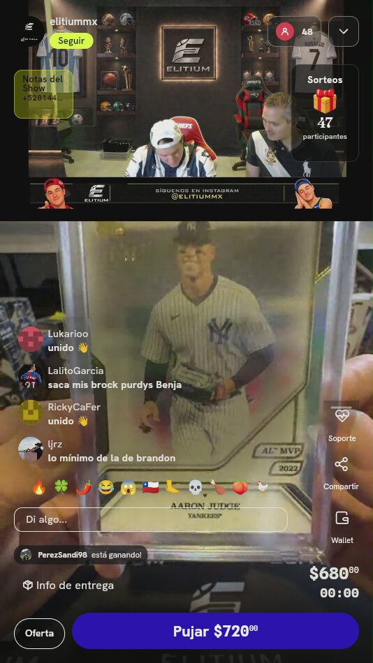 Aaron Judge Topps Now AL MVP 2022