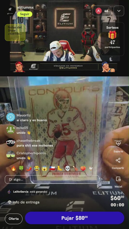 Carta Patrick Mahomes Panini Phoenix Contours