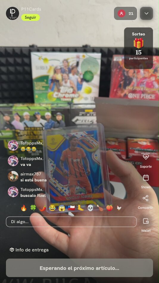 Carta Vinícius Tobías Topps Finest