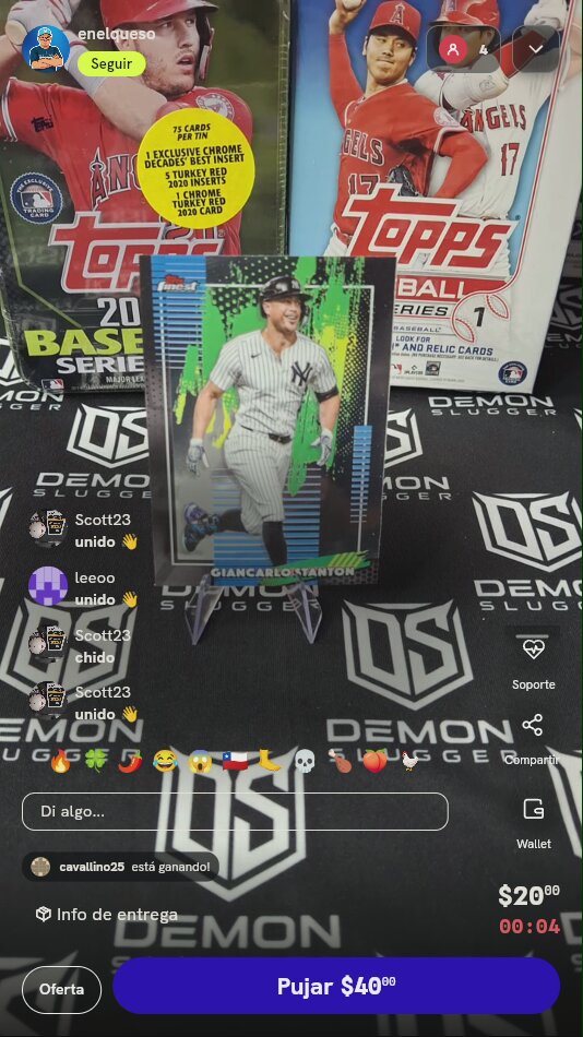 Carta Topps Finest Giancarlo Stanton