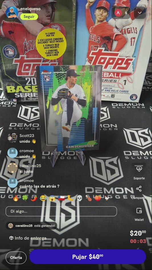 Carta Topps Finest Cam Schlittler RC