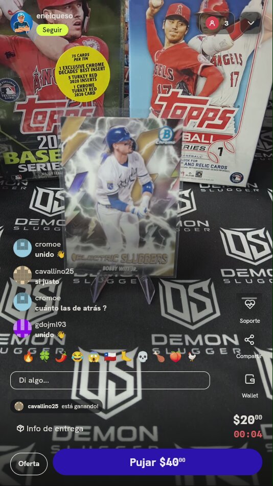 Bobby Witt Jr. Bowman Electric Sluggers