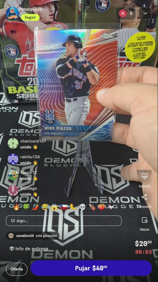 Carta Topps Chrome Mike Piazza Rivals