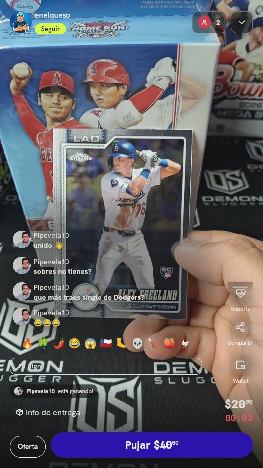 Carta Alex Freeland Topps Chrome
