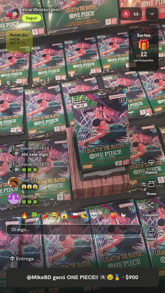 Booster Pack One Piece OP-12 Legacy of the Master