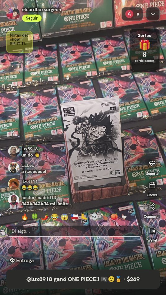 Sobre One Piece 3rd Anniversary Pack