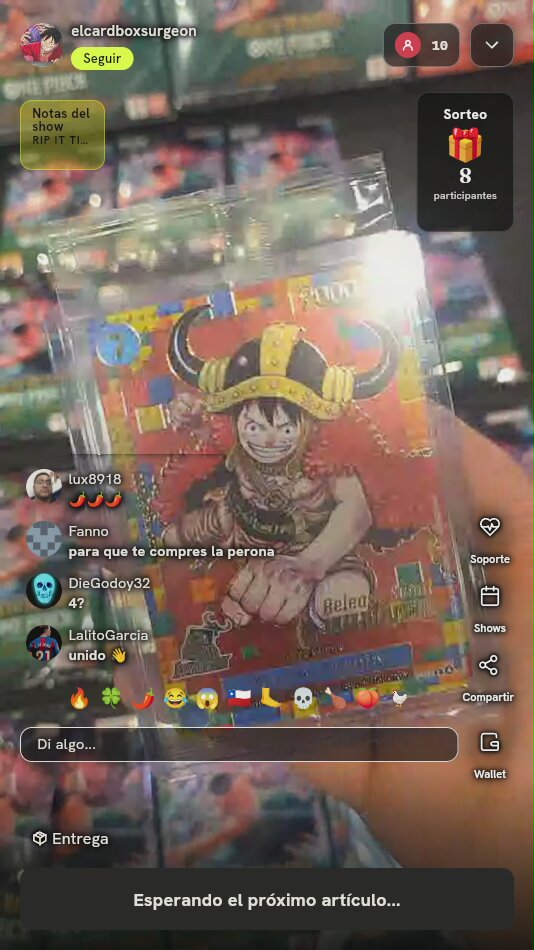 Carta One Piece Monkey D. Luffy