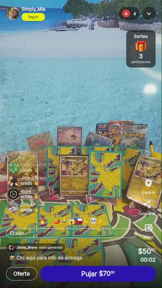 Lote de cartas Pokémon aseguradas