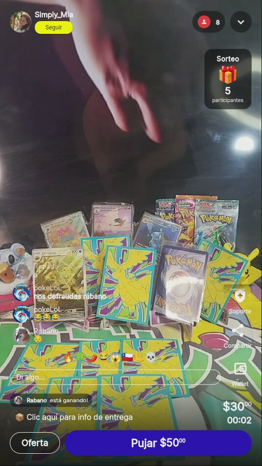 Lote de cartas Pokémon variadas
