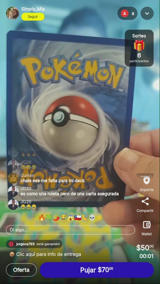 Carta Misteriosa Pokémon desde 50