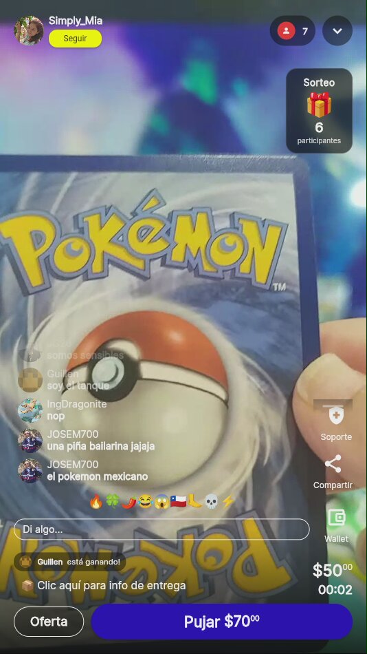 Carta Pokémon reverso azul