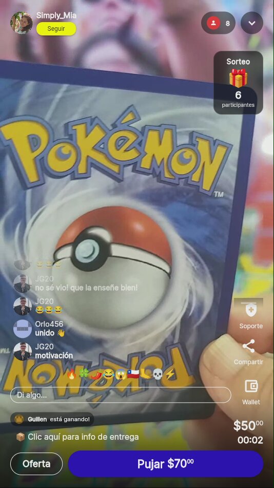 Carta Pokémon Misteriosa