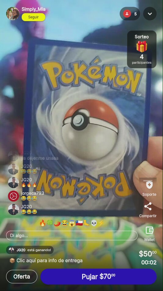 Carta Pokémon genérica al azar