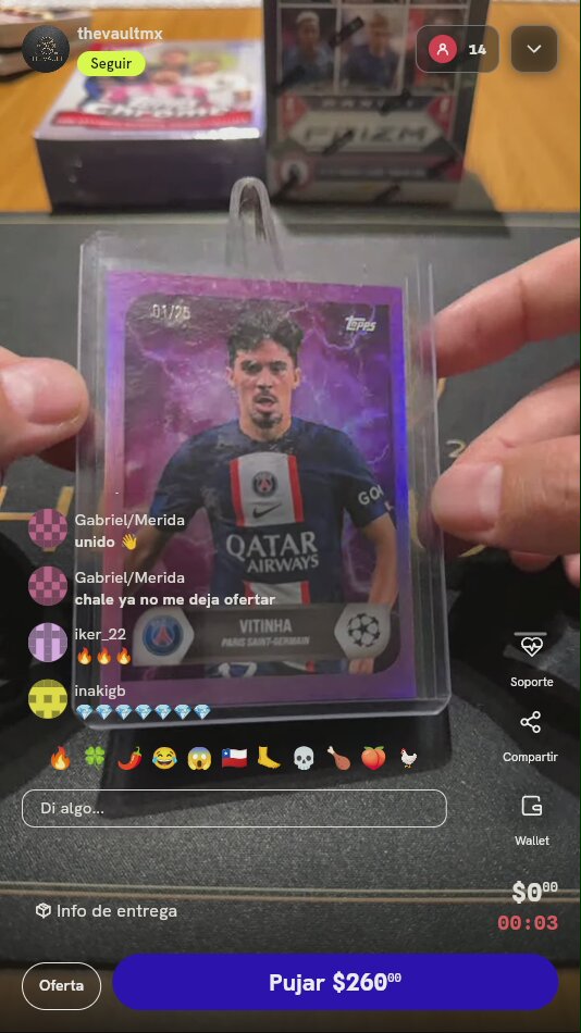 Carta Vitinha Topps Stadium Club Chrome