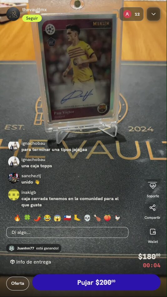 Carta Autografiada Pau Víctor Topps Merlin