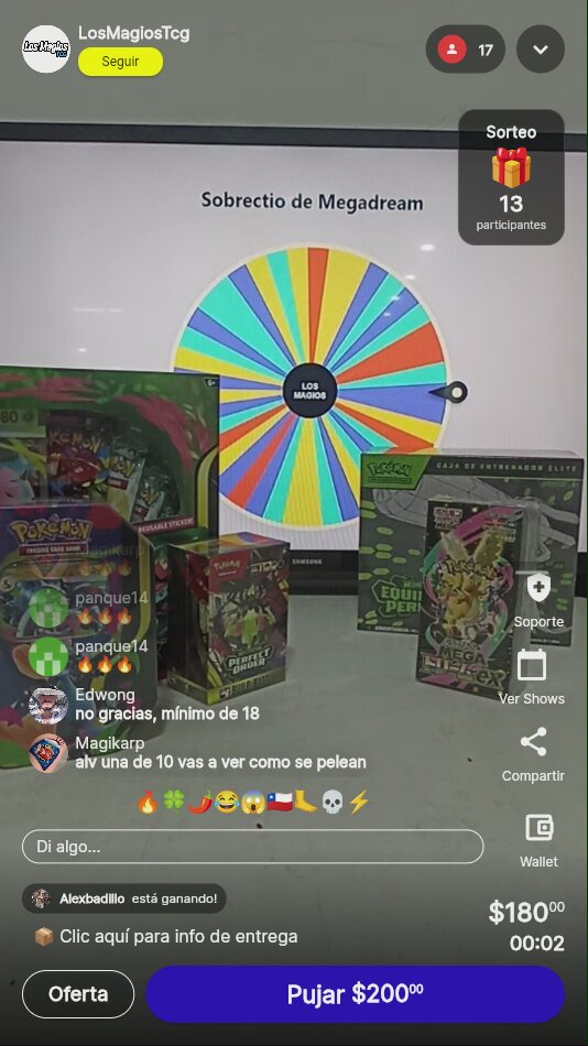 Pokémon TCG Mega Dream Ruleta