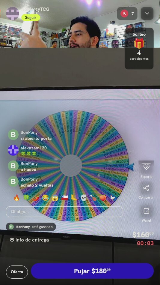 Giros en ruleta Pokémon TCG