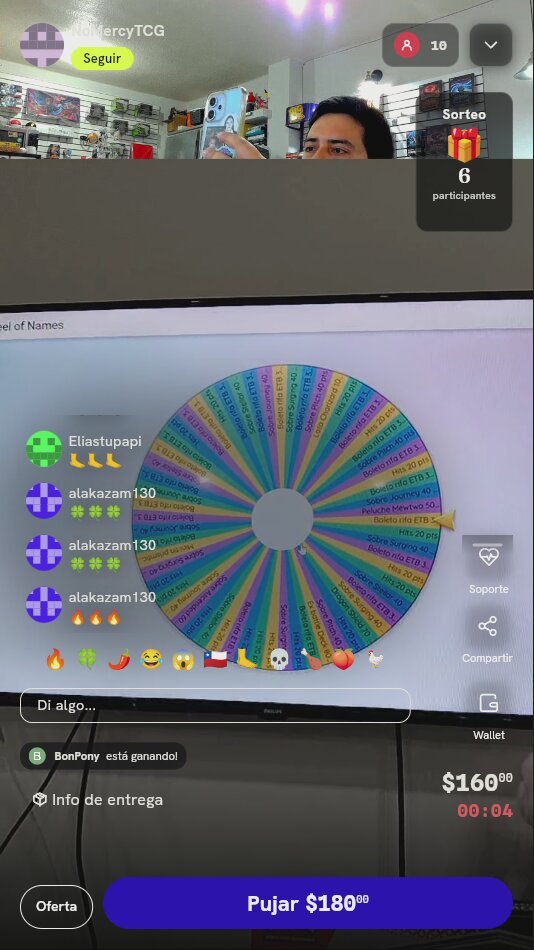 Giros en ruleta Pokémon TCG