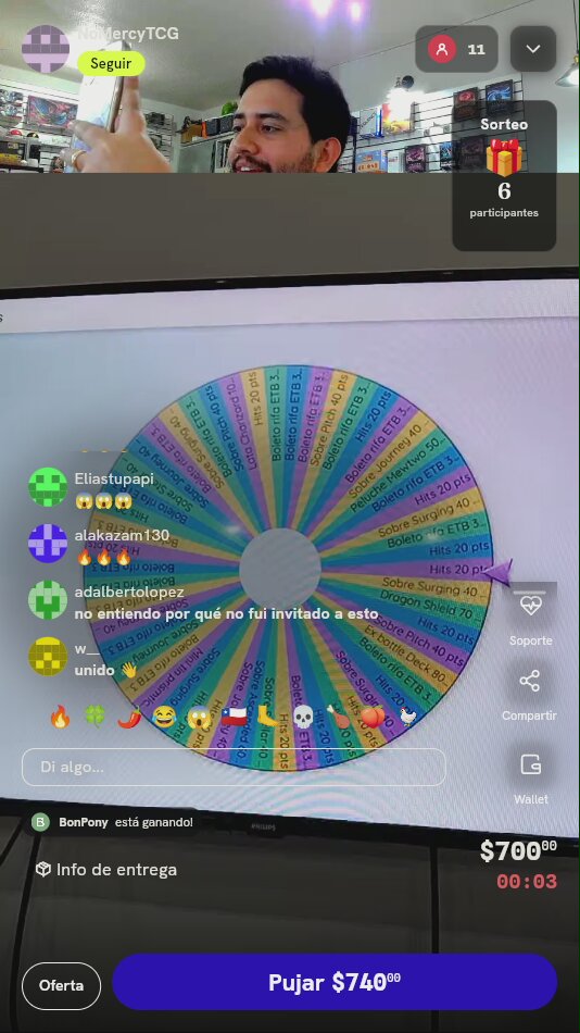 10 Giros en Ruleta Pokémon TCG
