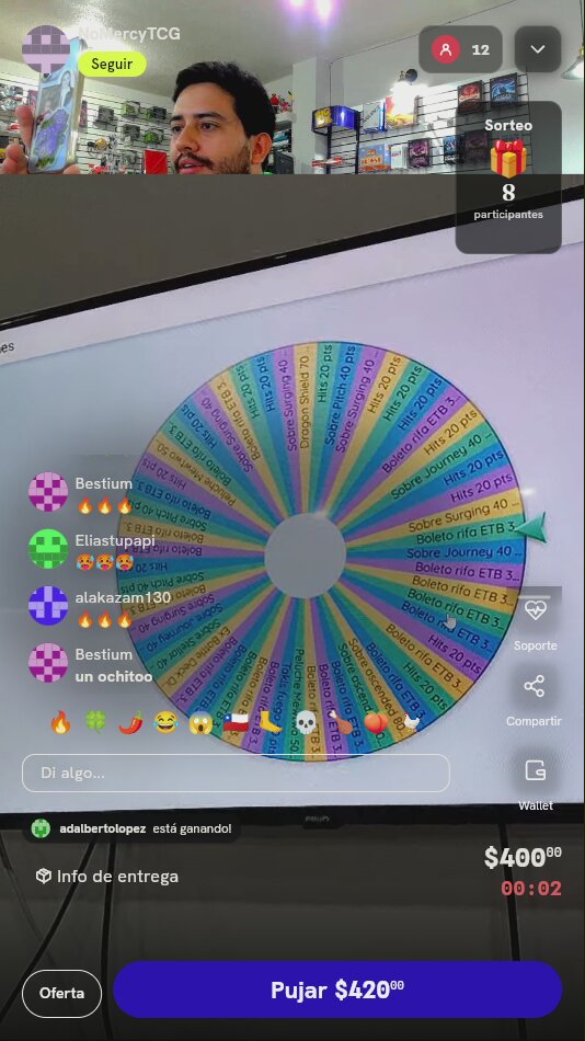 5 giros de ruleta TCG