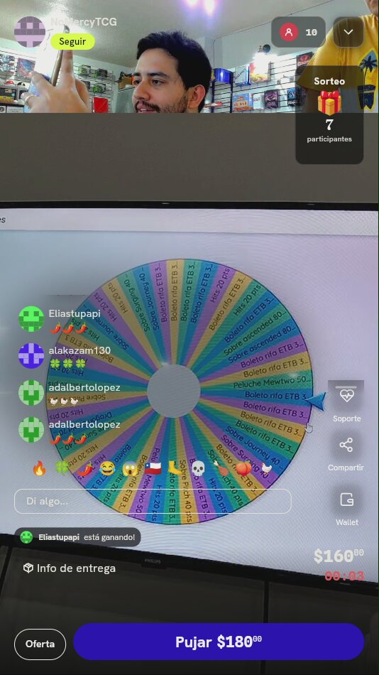 Dos giros en ruleta TCG