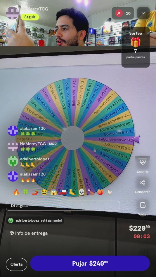 3 Giros en Ruleta TCG