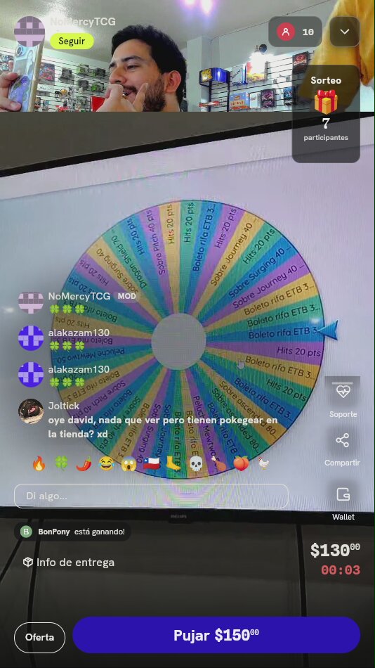 2 Tiradas en Ruleta TCG