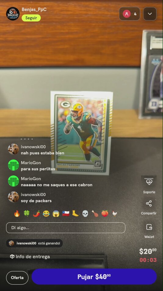 Carta Micah Parsons Donruss Optic