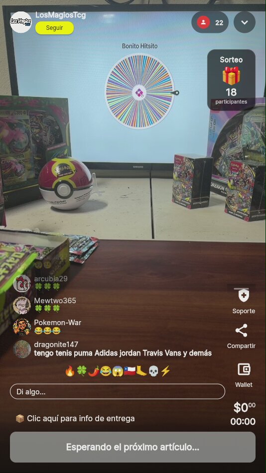 Ruleta de Pokémon TCG en vivo