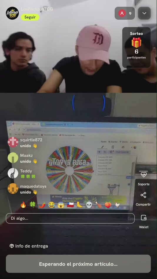 Lugar en Ruleta TCG