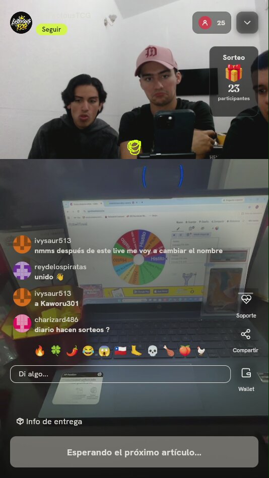 Giro en ruleta de premios TCG