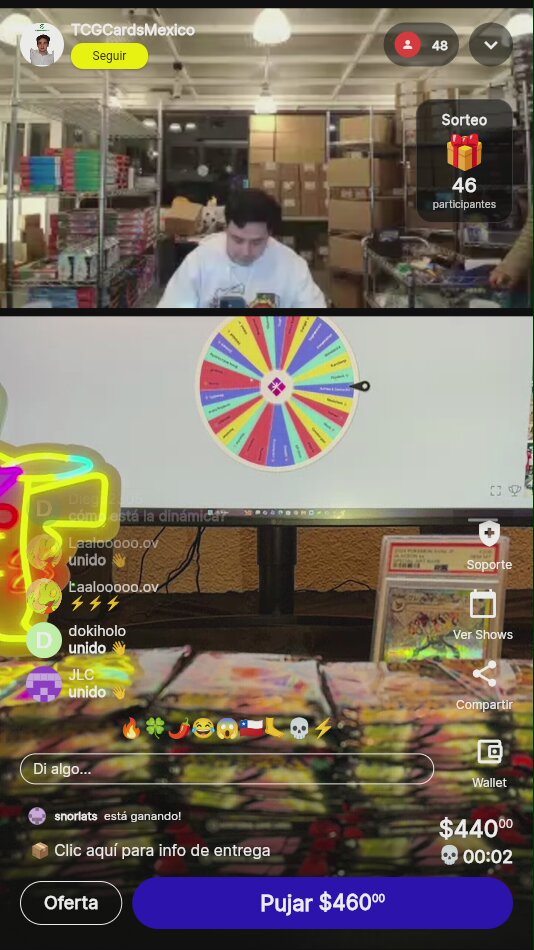 Carta Pokémon al azar en subasta