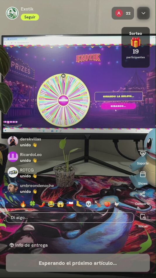 Cinco giros en ruleta digital