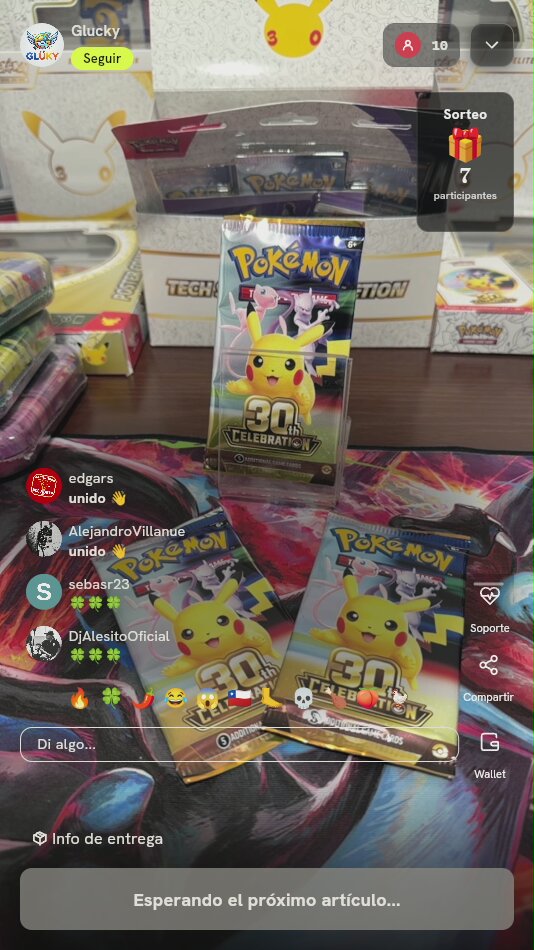 Lote de Sobres Pokémon 30th Celebration