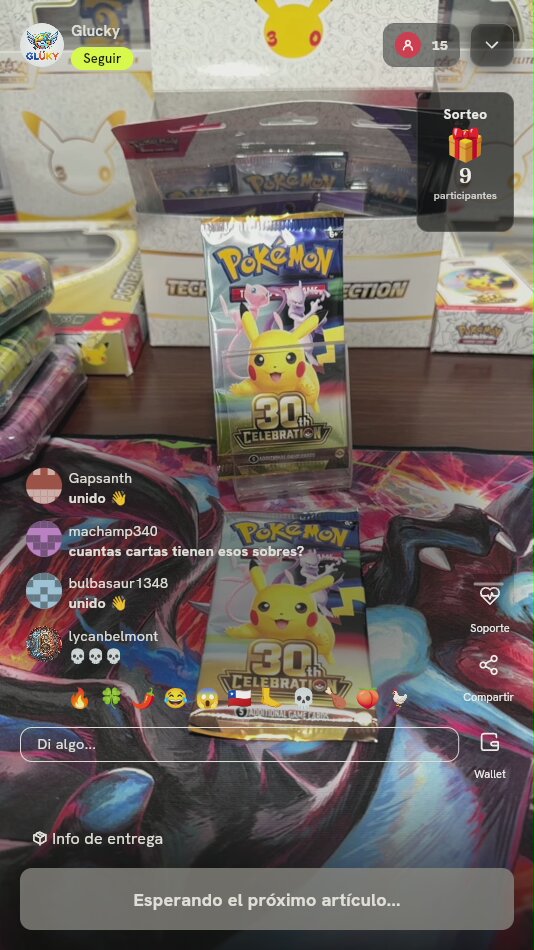 Sobres Pokémon 30th Celebration