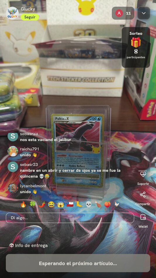 Carta Pokémon Palkia LV.X Celebrations
