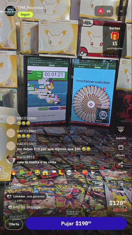 Ruleta de Premios Pokémon TCG
