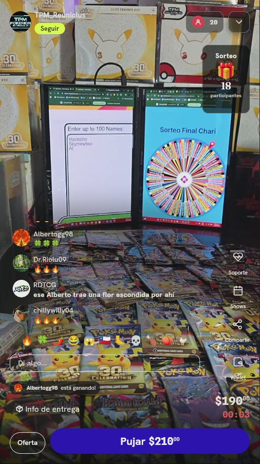 Entrada a Sorteo Pokémon Celebrations