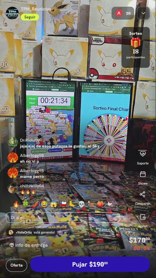 Entrada para Sorteo Pokémon TCG
