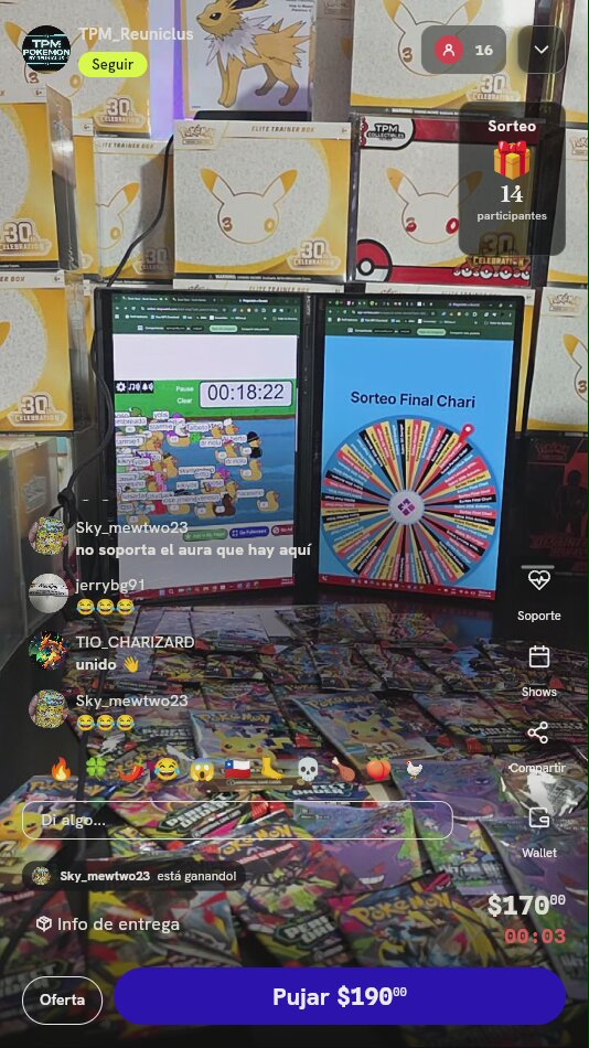 Entrada a minijuego Pokémon TCG