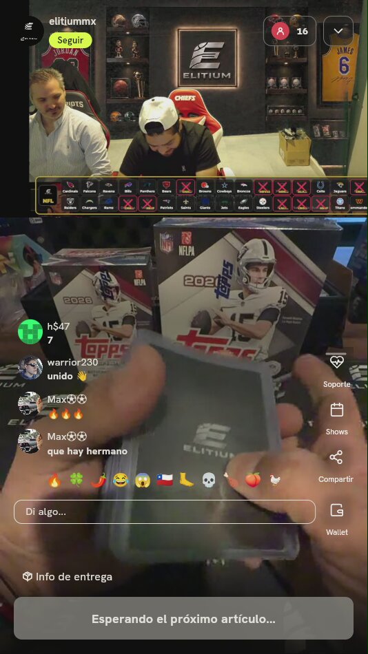 Spot para Break de Tarjetas NFL