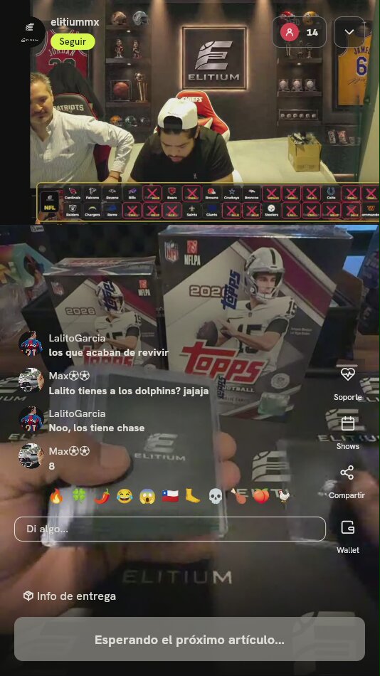 Lugar para Break de Cartas NFL